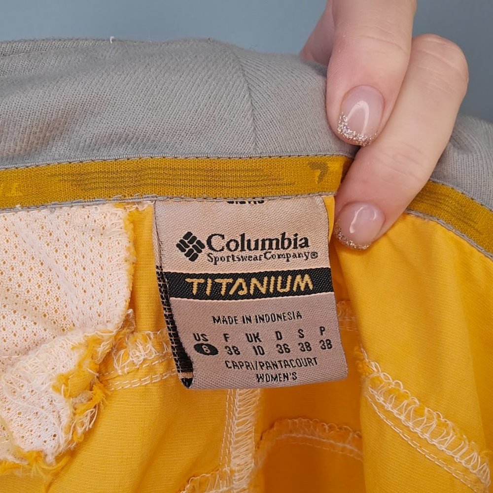 COLUMBIA TITANIUM Omni Dry Hiking Capri Orange Women's Lightweight Size 6 - Picture 6 of 7